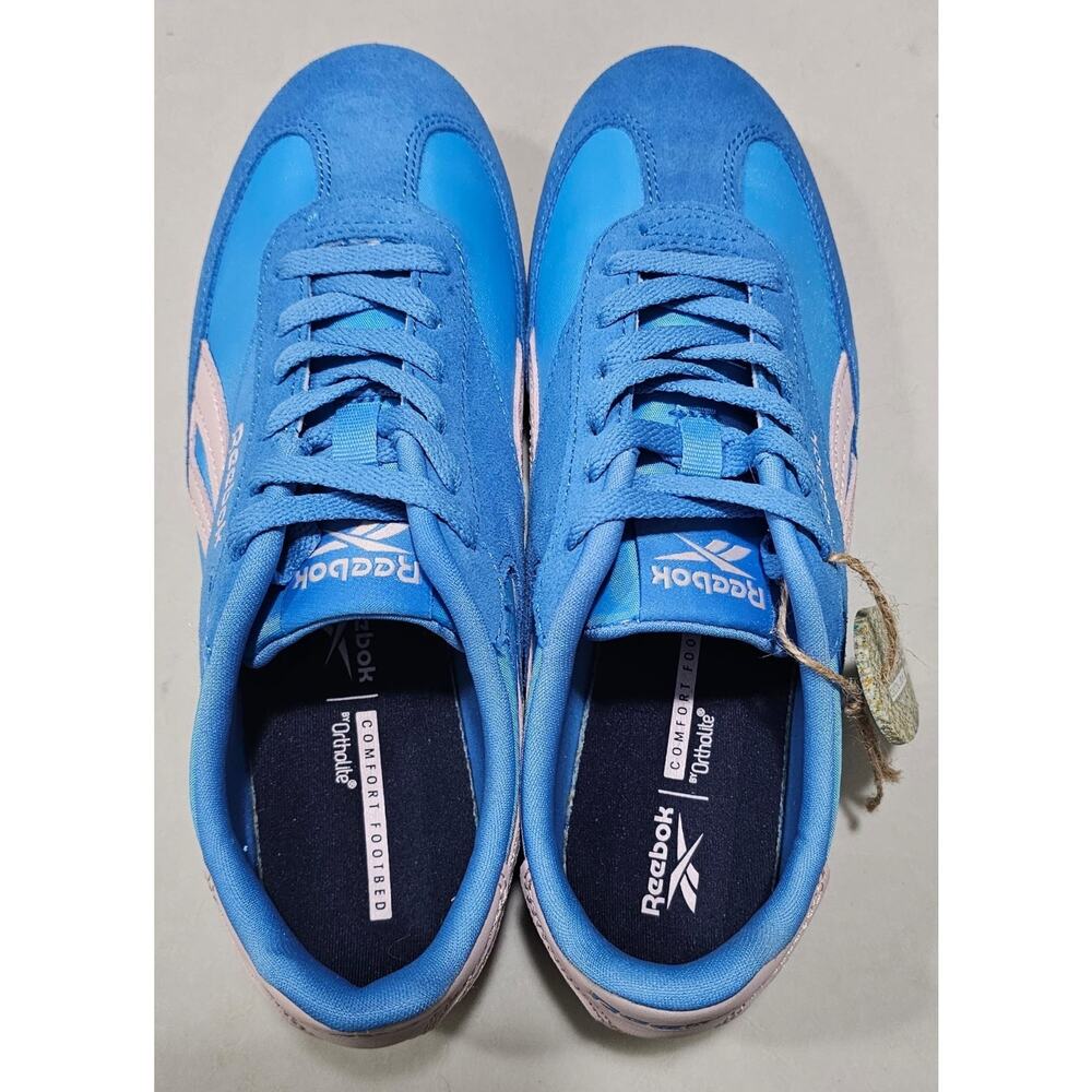 Reebok Classic Nylon Shoes Womens US 8 Blue Pink Retro Casual Sneakers 30309